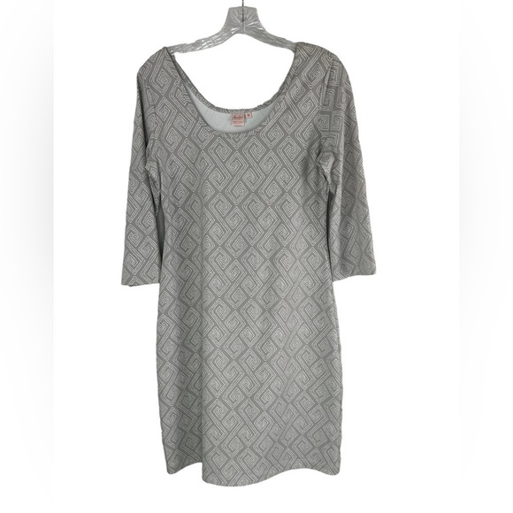 Persifor Kilpatrick Batik Dot Jersey Knit Activewear Dress Womens SZ M Summer - Picture 3 of 10